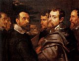 Peter Paul Rubens Canvas Paintings - The Mantuan Circle Of Friends